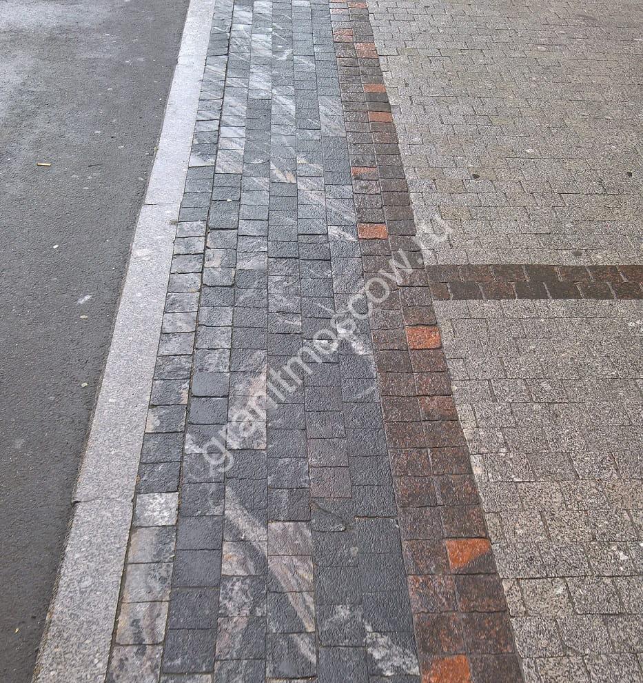 Гранитная брусчатка, объект Москва