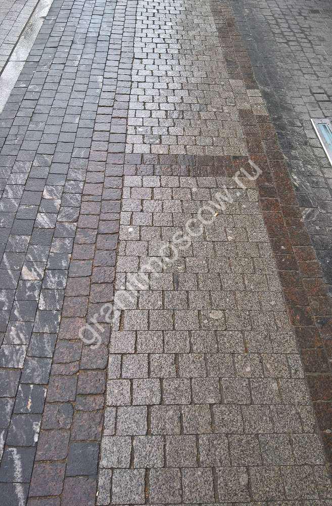 Гранитная брусчатка, объект Москва